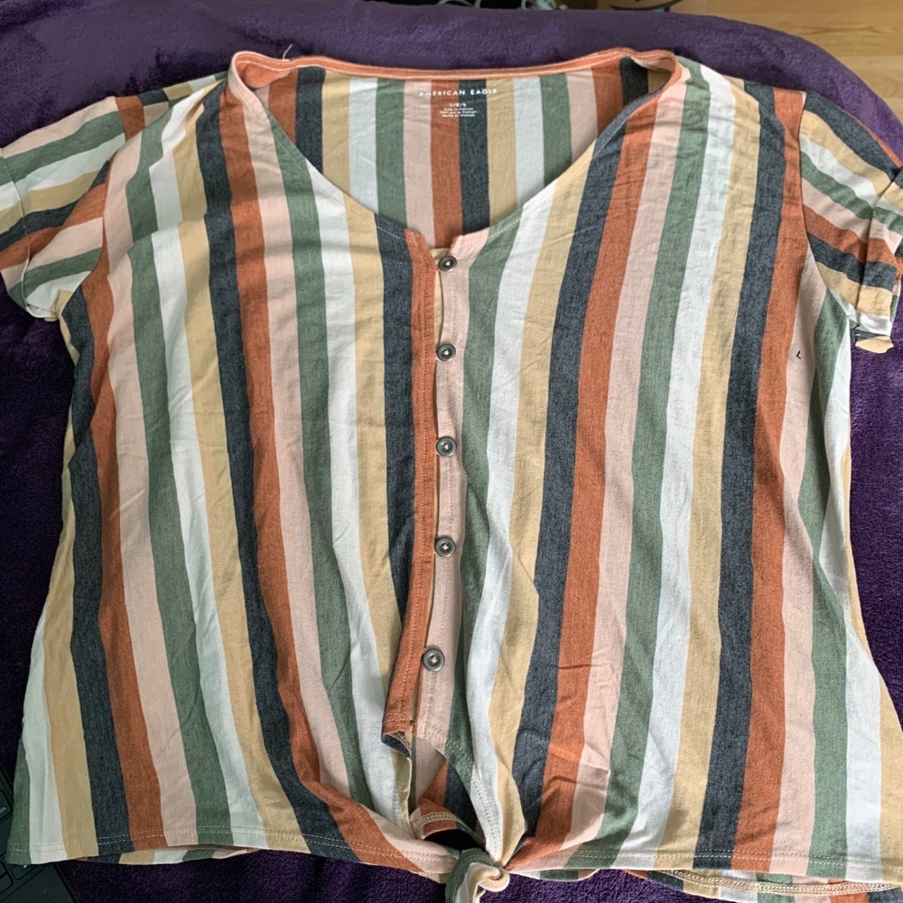 American Eagle Stripped Top